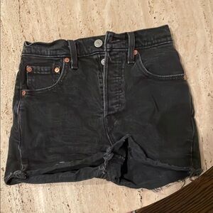 Black Denim Women's Shorts